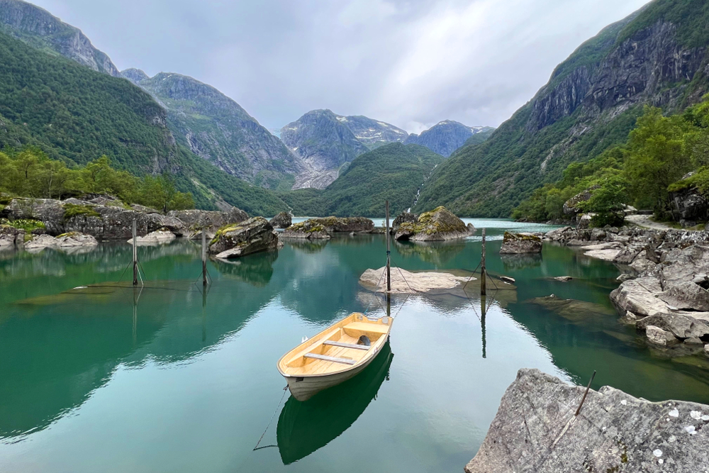 Rundreise Norwegen Gradwanderung Bondhusvatnet